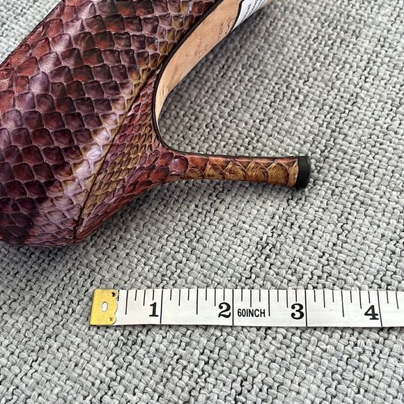 Jimmy Choo Shoes Womens Pink Yellow Snakeskin Pump Heels - fits a 7.5-8 - Picture 7 of 8